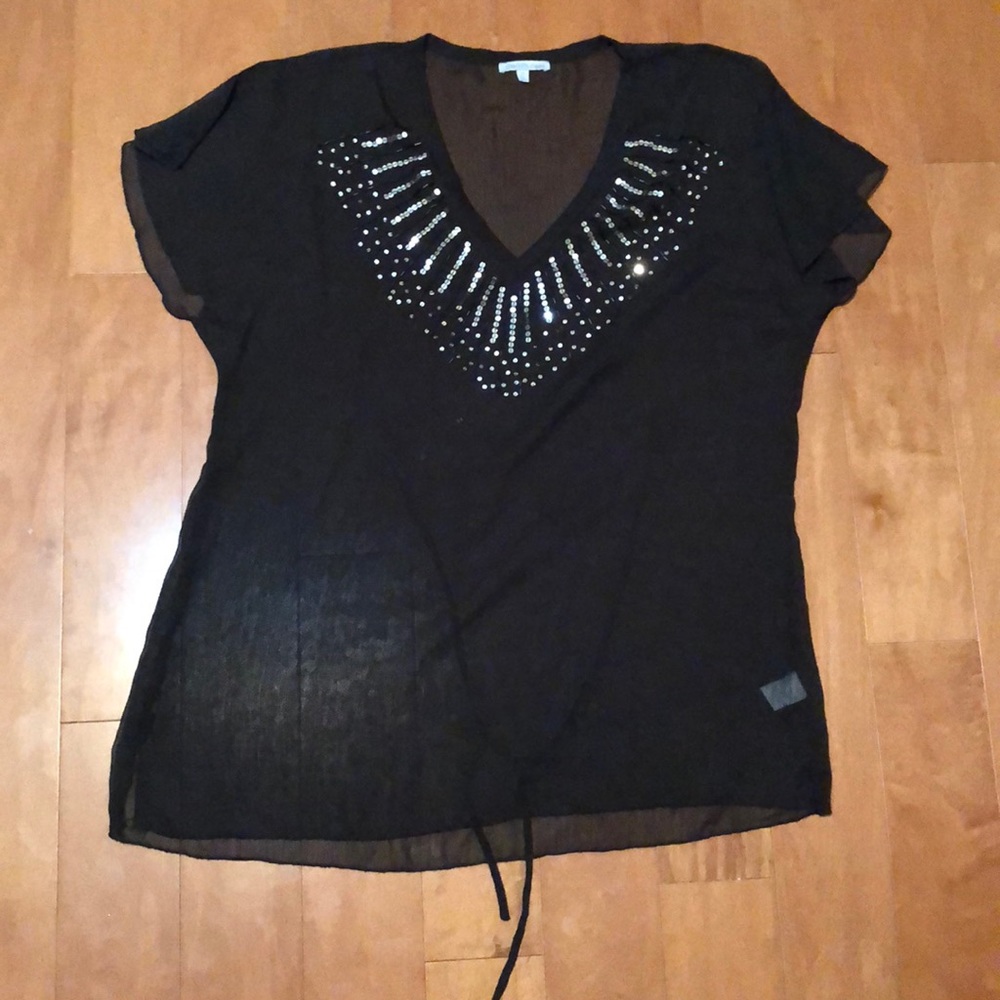 Black sequin top